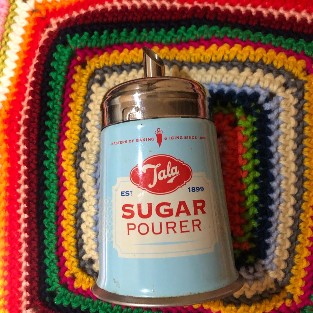 Tala Sugar Pourer - Light Blue Metal Canister